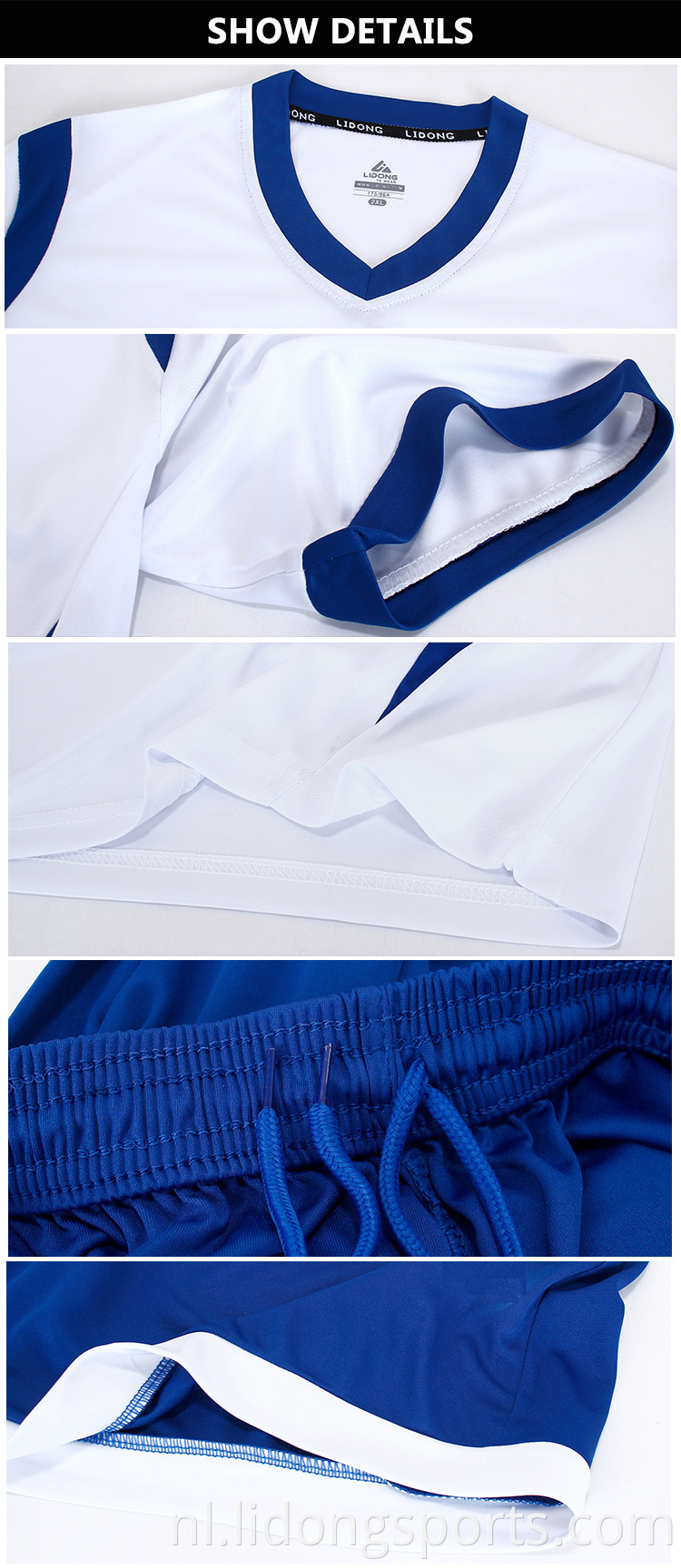 Unieke Custom Design Sublimated Football Jersey Groothandel Soccer Uniform Kit